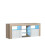 Creative Furniture Pulse 145cm TV Unit LED - Oak & White Gloss Doors 4