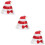 3Pcs Santa Hat Sequin Plush Christmas Headgear Performance Prop 11