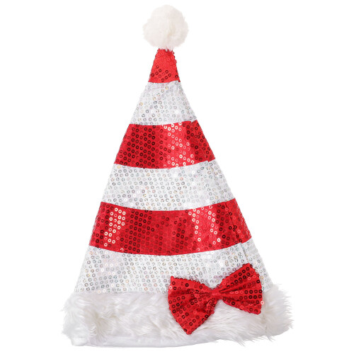 3Pcs Santa Hat Sequin Plush Christmas Headgear Performance Prop 2