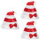 3Pcs Santa Hat Sequin Plush Christmas Headgear Performance Prop 8