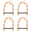 4Pcs Bite-Resistant Wood Bird Swing Toy Perch Hanging Stand Accessory 7