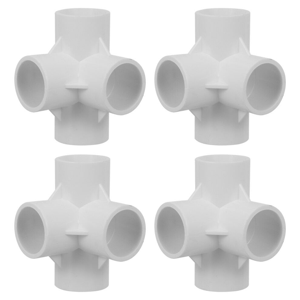 8 Pcs Pvc Water Tube Fitting Four Way Pipe Connector Joint 031018148842