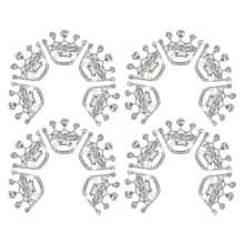 80 Pcs Small Crown Brooch Rhinestone Tiara Lapel Pins