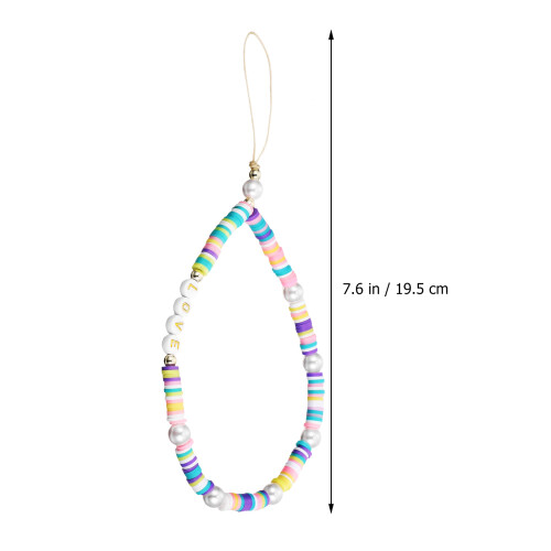 6 Pcs Mobile Phone Lanyards Bohemian Beaded Charm Strap 2