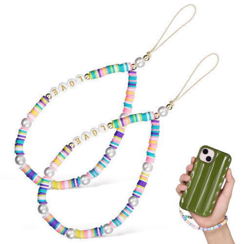 6 Pcs Mobile Phone Lanyards Bohemian Beaded Charm Strap 1