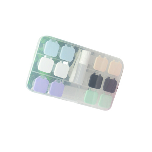 2pcs Elegant Lens Case Large Capacity Lens Box Lens Container (Mixed) 1