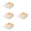 4Pcs Unfinished Wooden Storage Box With Clear Lid 9