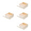 4Pcs Unfinished Wooden Storage Box With Clear Lid 8