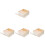 4Pcs Unfinished Wooden Storage Box With Clear Lid 4