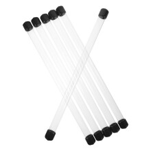 12 Pcs Clear Plastic Round Storage Tubes With Lids