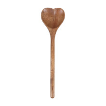 4Pcs Wooden Dessert Soup Honey Stirring Spoons Heart Shape Jam Scoop