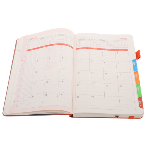 3Pcs Schedule Planner Notebook With Strap And Pen Holder For 2025 1