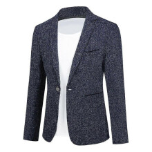 (XL, Blue) Allthemen Mens Sport Jacket Notched Lapel One Button Slim Blazer