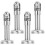 8Pcs Bathroom Partition Feet Stainless Steel Support Foot Silver 3