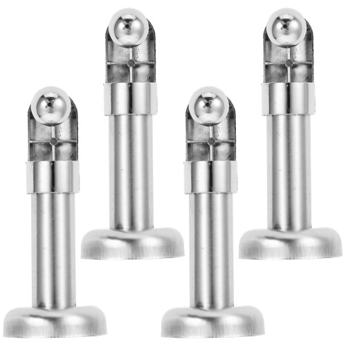 8Pcs Bathroom Partition Feet Stainless Steel Support Foot Silver 2