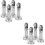 8Pcs Bathroom Partition Feet Stainless Steel Support Foot Silver 8