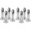 8Pcs Bathroom Partition Feet Stainless Steel Support Foot Silver 4