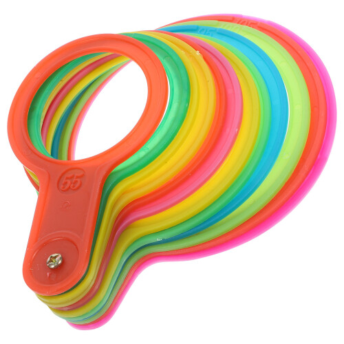 4 Sets Plastic Fruit Diameter Measuring Ring Tool For Farm Mixed Color 1