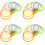 4 Sets Plastic Fruit Diameter Measuring Ring Tool For Farm Mixed Color 7