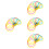 4 Sets Plastic Fruit Diameter Measuring Ring Tool For Farm Mixed Color 8