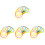 4 Sets Plastic Fruit Diameter Measuring Ring Tool For Farm Mixed Color 4