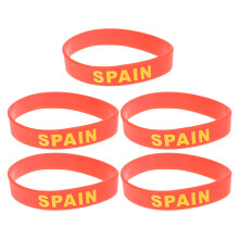 15 Pcs Country Flag Silicone Wristband For Sports Game Football Spain
