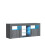 Creative Furniture Pulse 145cm TV Unit LED - Dark Grey Gloss Doors 7