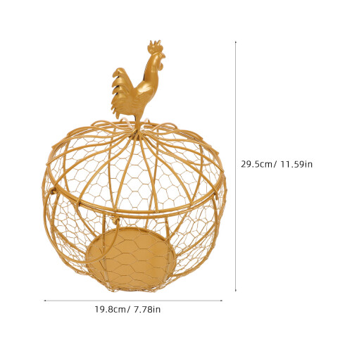 Metal Wire Egg Basket With Handle For Chicken And Duck Eggs 1