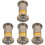 4Pcs Copper Door Viewer Peephole For Front Door Security 4