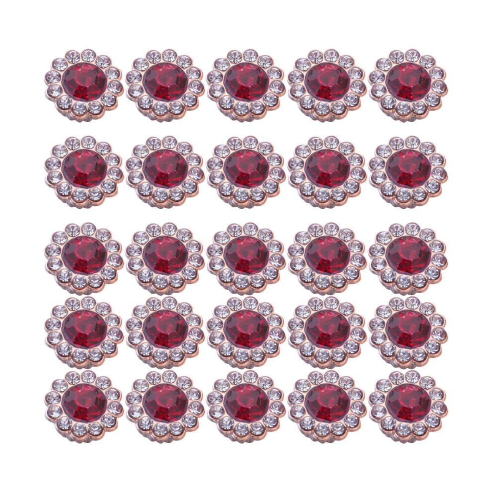 100 Pcs Abs Red Flower Ornament Diy Glue On Hairband Craft Decoration-image-OPC-PKWTF56-NEW