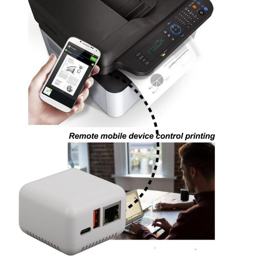 Efficient Image Printing USB 2.0 Print Server with 100-240V UK Plug 2