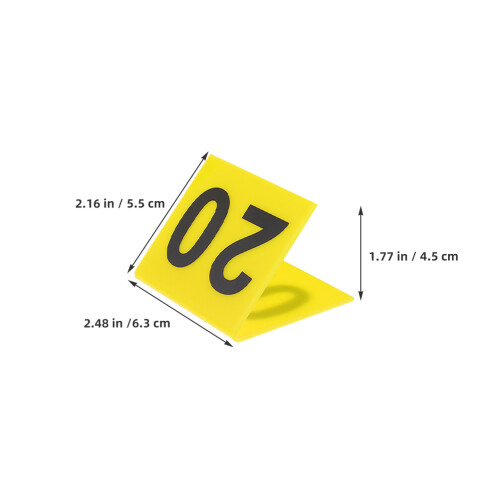 80 Pcs Double Sided Table Numbers 1 To 20 V Shaped Reusable 1