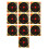 10PCS Bright Fluorescent Archery Targets Self-Adhesive for Easy Setup 3