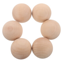 24 Pcs Unfinished Wood Croquet Balls 5.5Cm For Crafting And Games