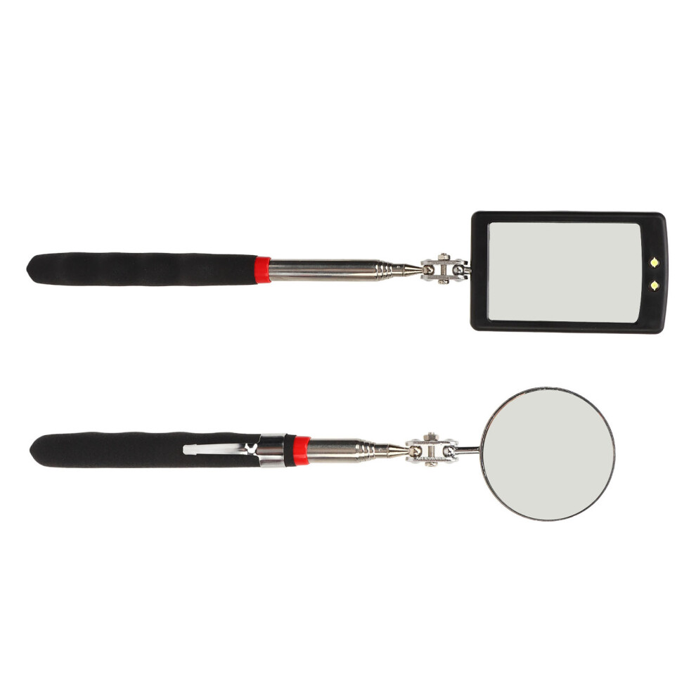 Expandable Led Inspection Mirror Set - 2Pcs For Hard To Reach Areas 3721351889508
