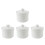 4Pcs Lidded Ceramic Soup Bowl Steaming Pot Steamed Egg Cup 6