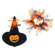 2Sets Lustiges Halloween Katzen- Und -Hut Halstuch Kostüm Set