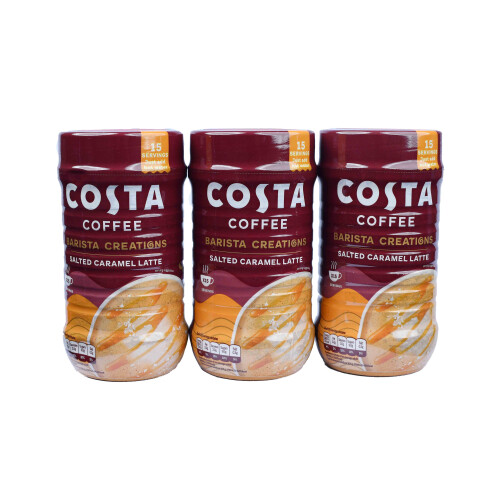 Costa Coffee Instant Costa Coffee, Salted Caramel Coffee, 3 x 255g