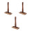 3Pcs Wooden Salt Pepper Holder With Grinder Base And Handle 4