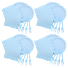 1 Set Paper Plates And Napkins For Desserts Appetizers Cakes