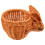 2Pcs Handwoven Rabbit Shaped Rattan Storage Bin For Home Decor 3