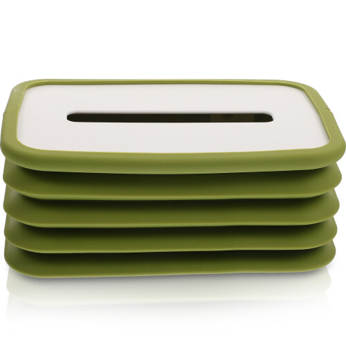 Compacte Siliconen Tissue Houder Vouwbaar En Wasbaar Groen 2