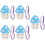 5Pcs Ceramic 6-Hole Ocarina Mushroom Shape Portable Instrument 4