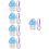 5Pcs Ceramic 6-Hole Ocarina Mushroom Shape Portable Instrument 7