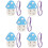 5Pcs Ceramic 6-Hole Ocarina Mushroom Shape Portable Instrument 11