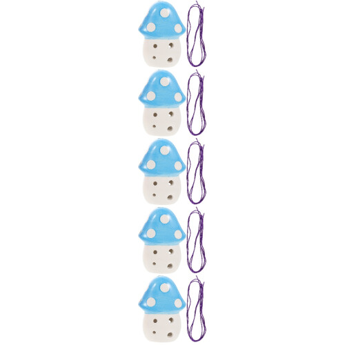 5Pcs Ceramic 6-Hole Ocarina Mushroom Shape Portable Instrument 1