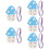 5Pcs Ceramic 6-Hole Ocarina Mushroom Shape Portable Instrument 9