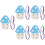 5Pcs Ceramic 6-Hole Ocarina Mushroom Shape Portable Instrument 5
