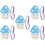 5Pcs Ceramic 6-Hole Ocarina Mushroom Shape Portable Instrument 3