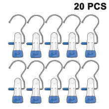 (Sky Blue) 20 Pcs Boot Hanger Clips,laundry Hook Hanging Stainless Steel